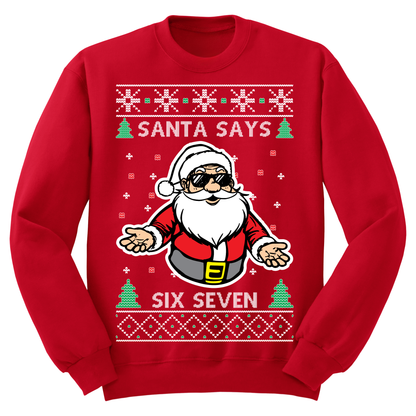 Ugly Christmas Sweater Santa Says 6 7