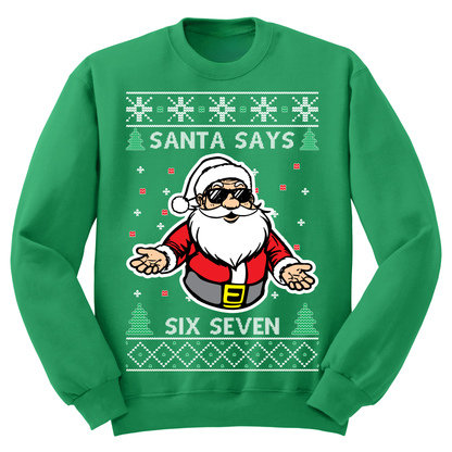 Ugly Christmas Sweater Santa Says 6 7