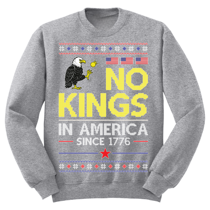 Ugly Christmas Sweater No Kings In America AntiTrump Antimaga