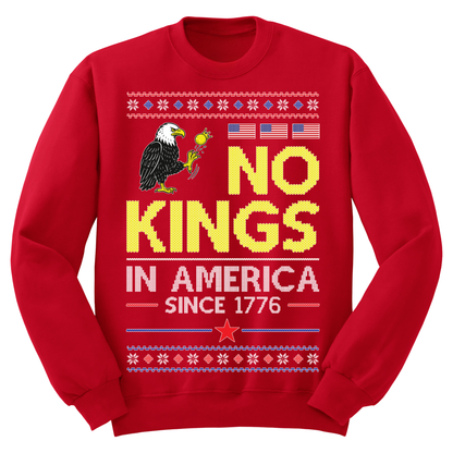 Ugly Christmas Sweater No Kings In America AntiTrump Antimaga