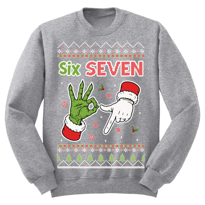 Ugly Christmas Sweater Six Seven Hands 6 7