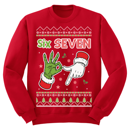 Ugly Christmas Sweater Six Seven Hands 6 7