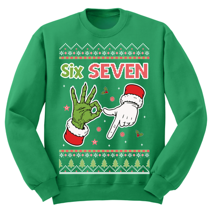 Ugly Christmas Sweater Six Seven Hands 6 7