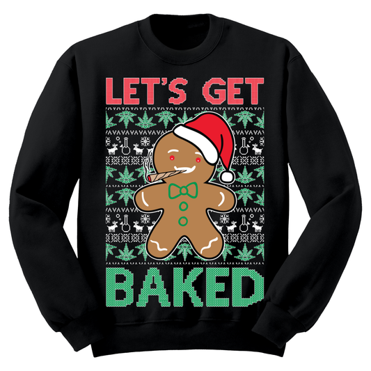 Ugly Christmas Sweater Let's Get Baked