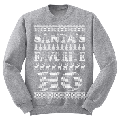 Ugly Christmas Sweater Santa's Favorite Ho