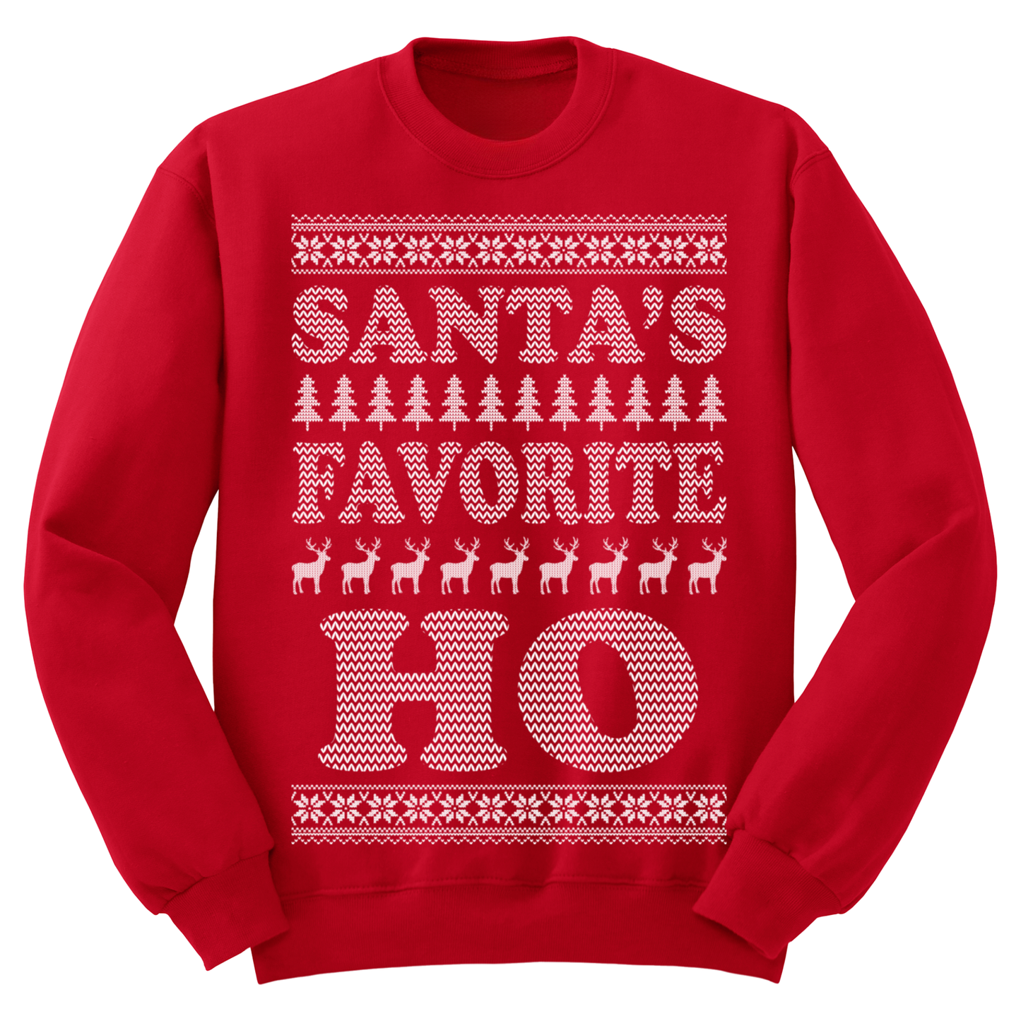 Ugly Christmas Sweater Santa's Favorite Ho