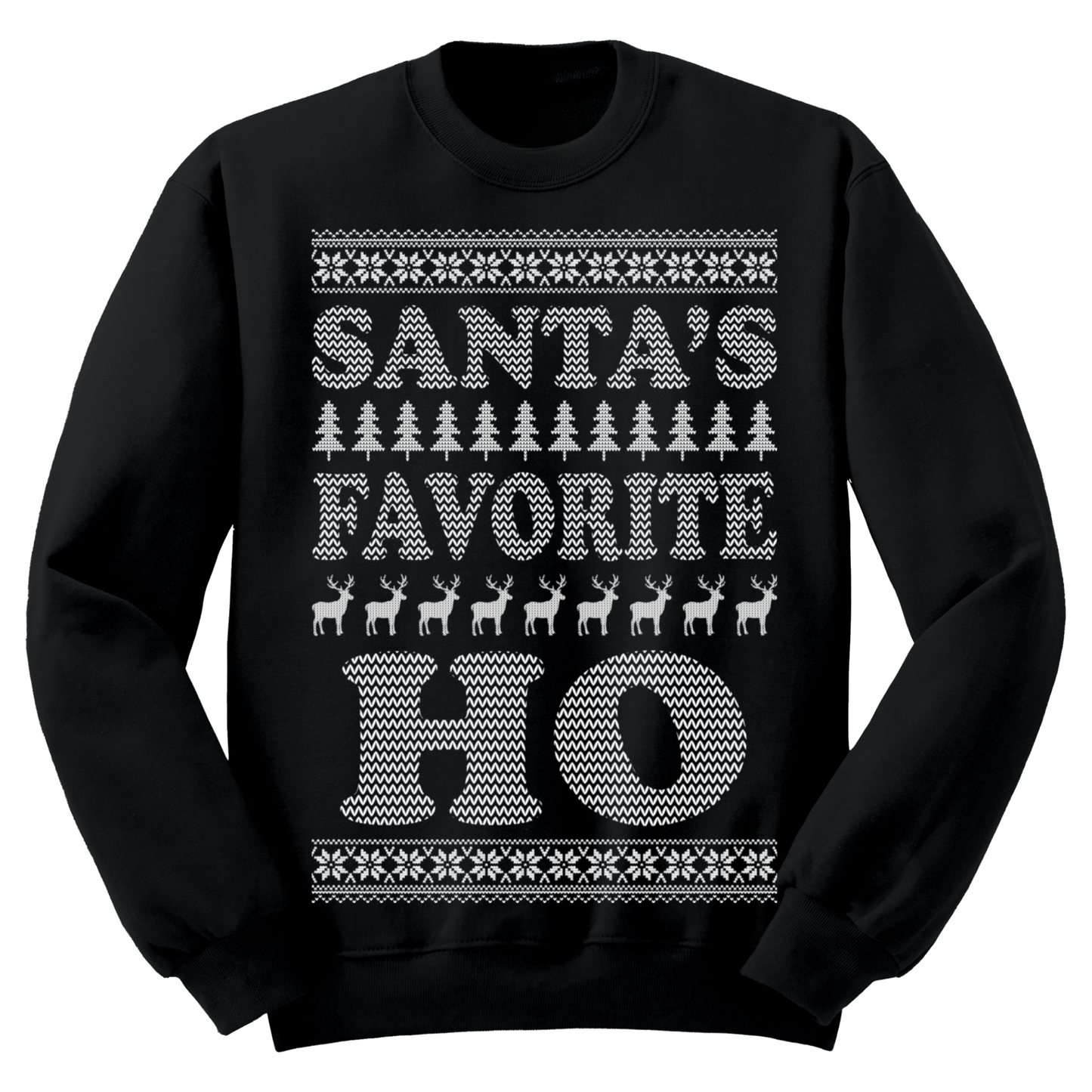 Ugly Christmas Sweater Santa's Favorite Ho