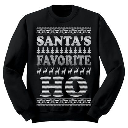 Ugly Christmas Sweater Santa's Favorite Ho