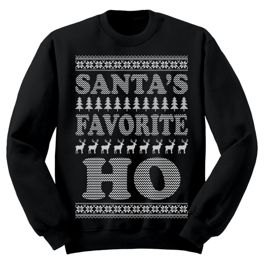 Ugly Christmas Sweater Santa's Favorite Ho