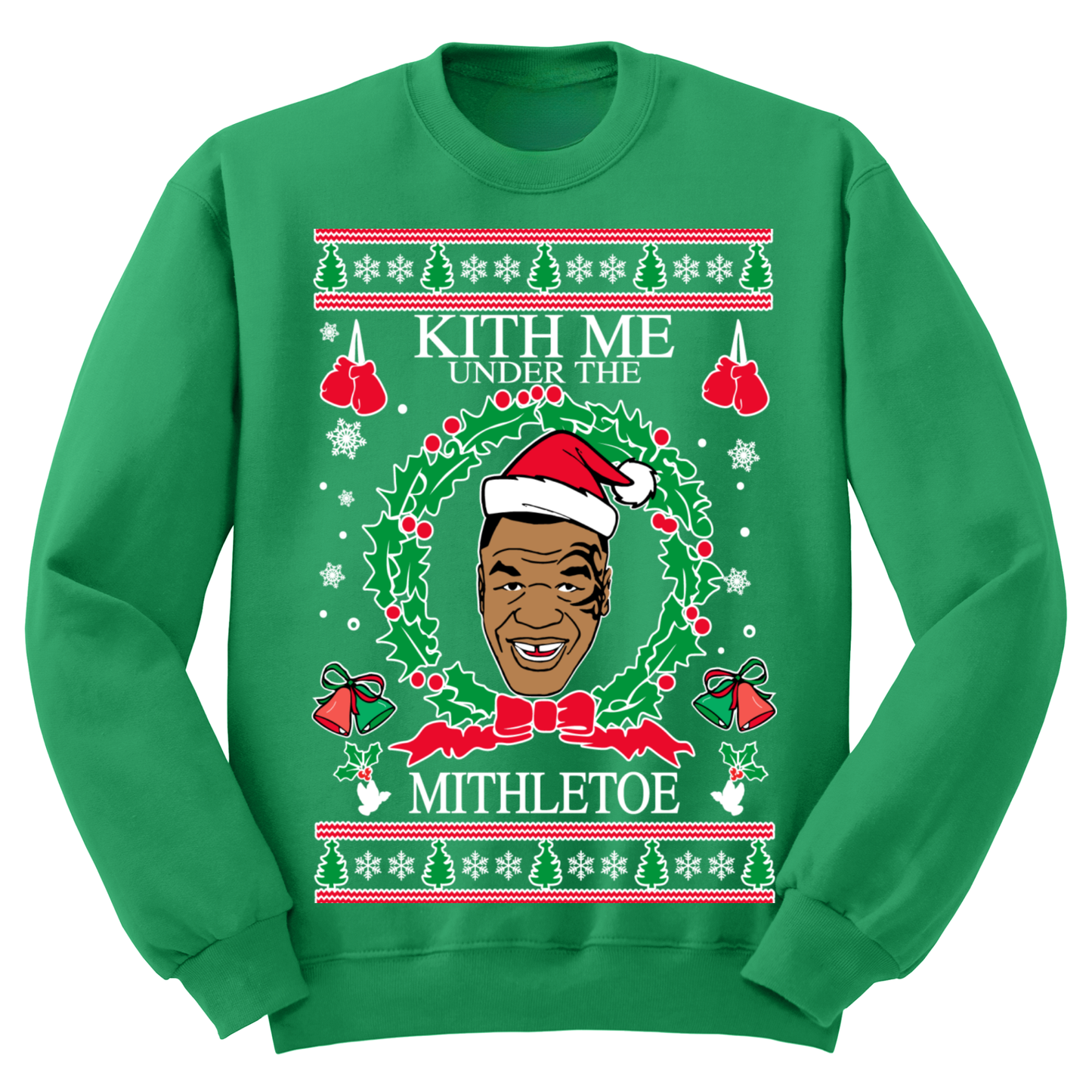 Ugly Christmas Sweater Kiss My Under The Misletoe