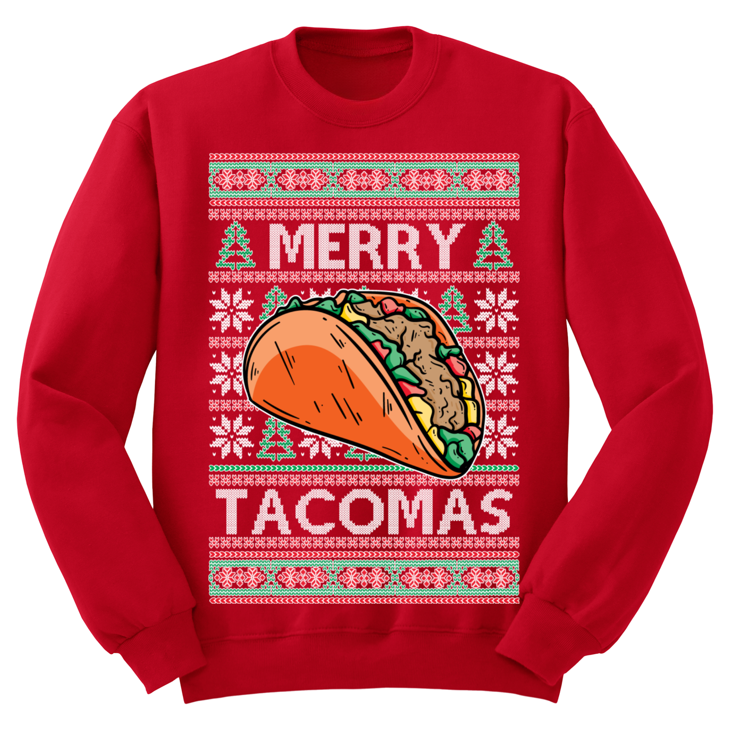 Ugly Christmas Sweater Merry Tacomas