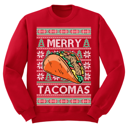Ugly Christmas Sweater Merry Tacomas