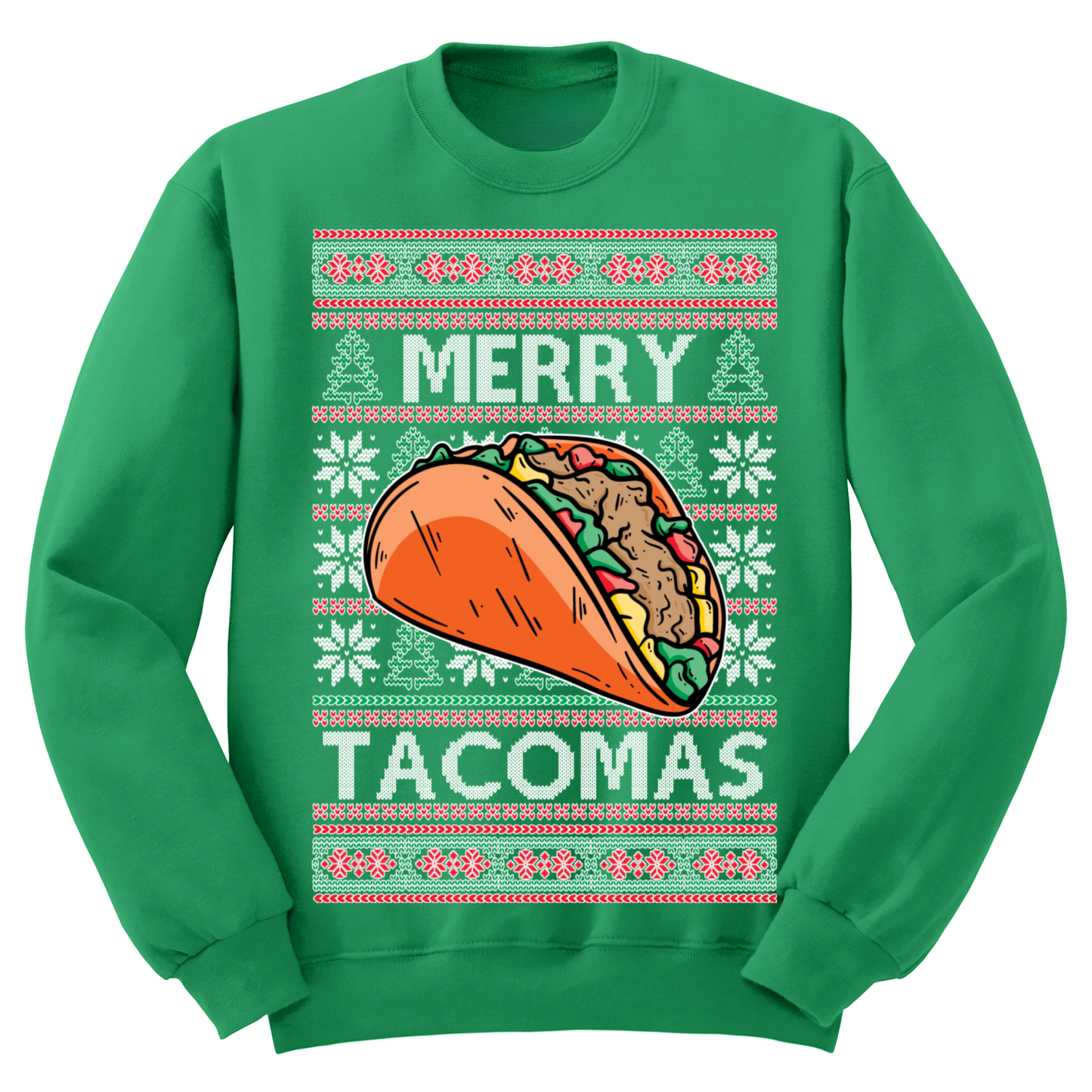 Ugly Christmas Sweater Merry Tacomas