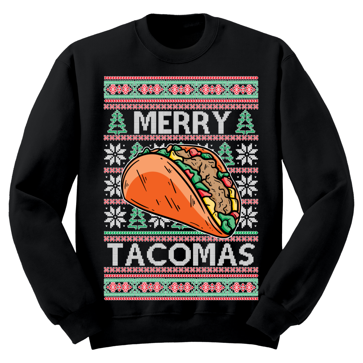 Ugly Christmas Sweater Merry Tacomas