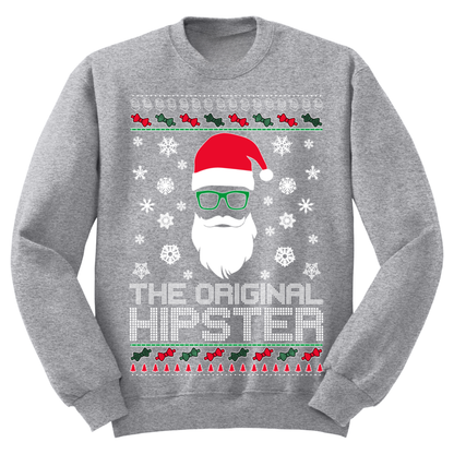 Ugly Christmas Sweater Santa Original Hipster
