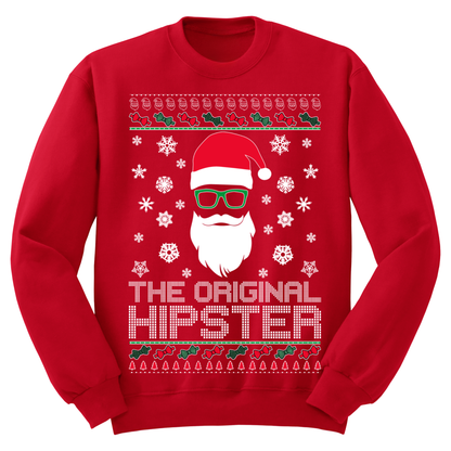 Ugly Christmas Sweater Santa Original Hipster