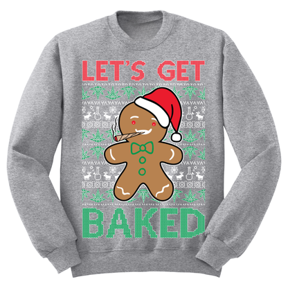 Ugly Christmas Sweater Let's Get Baked