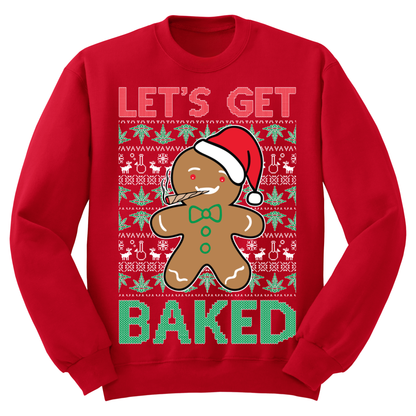 Ugly Christmas Sweater Let's Get Baked