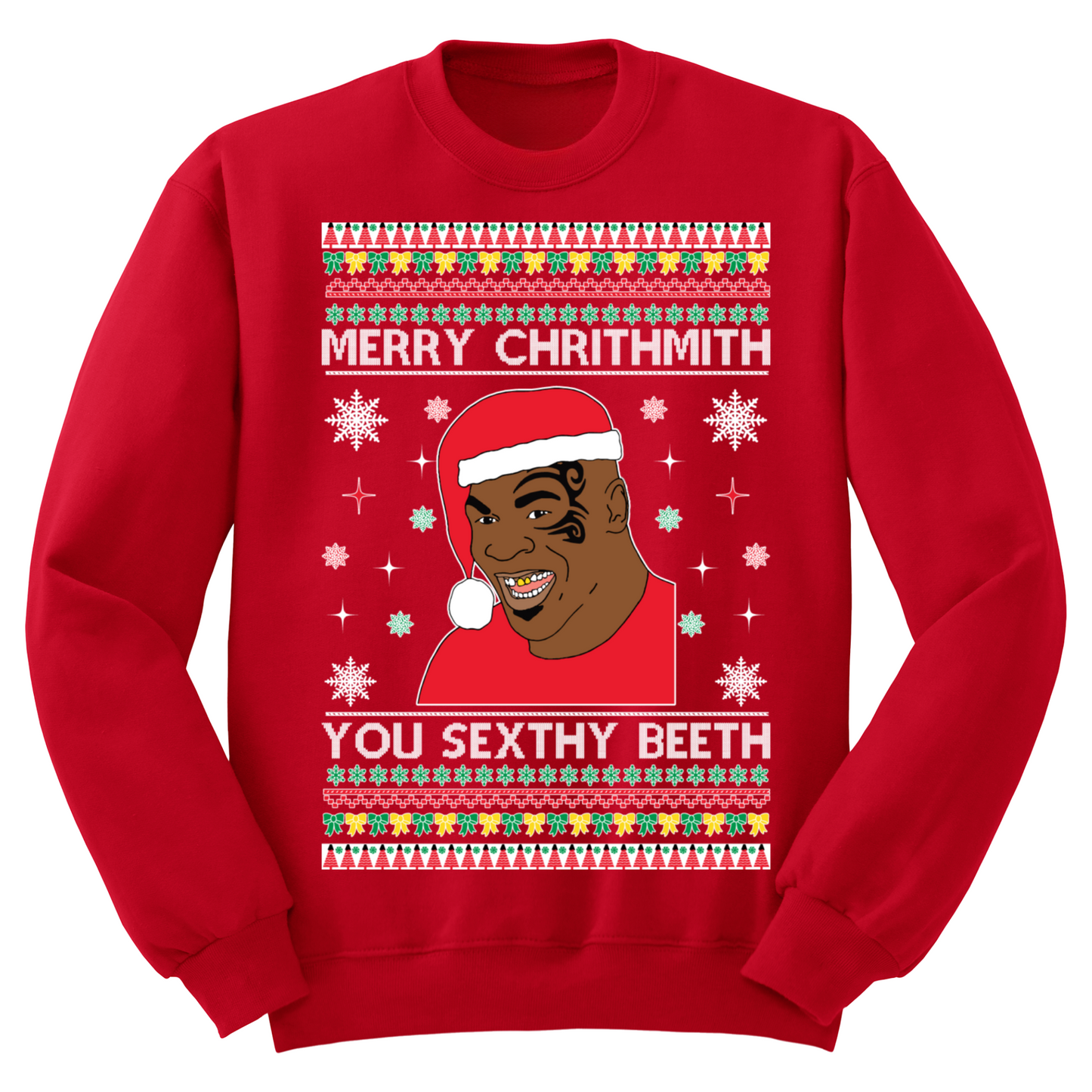 Ugly Christmas Sweater Merry Chrithmith Sexy Beeth