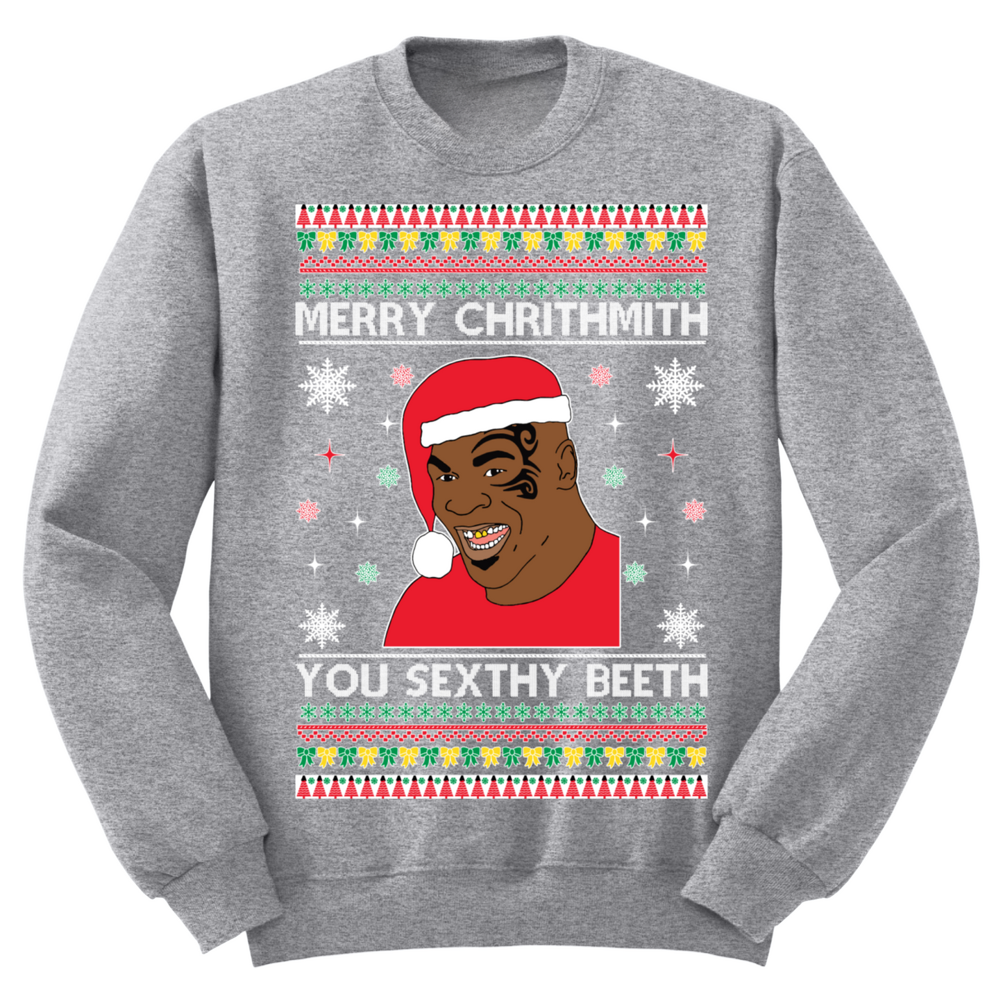 Ugly Christmas Sweater Merry Chrithmith Sexy Beeth