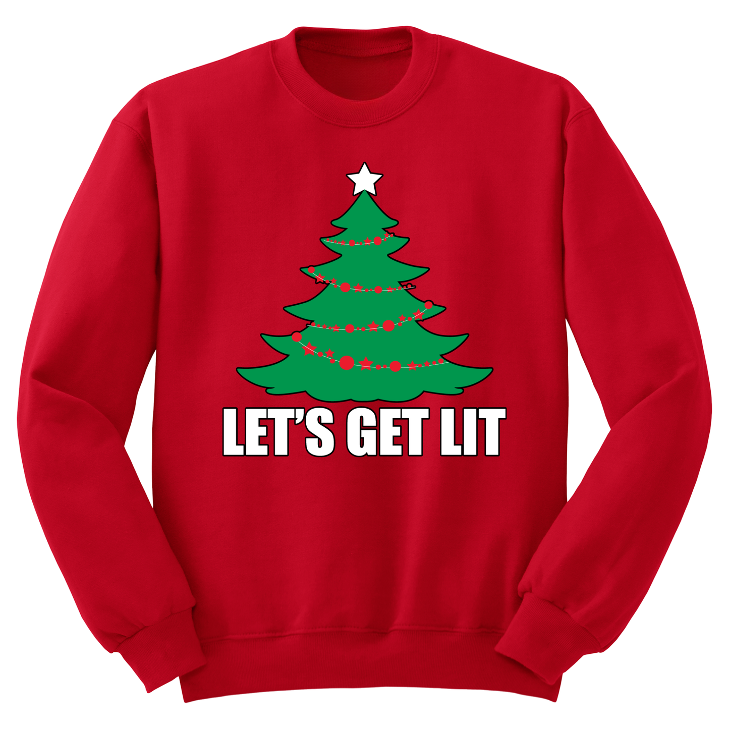 Ugly Christmas Sweater Lets Get Lit