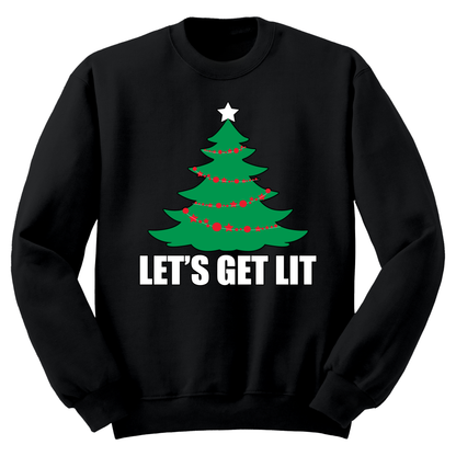Ugly Christmas Sweater Lets Get Lit