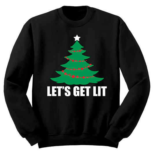Ugly Christmas Sweater Lets Get Lit