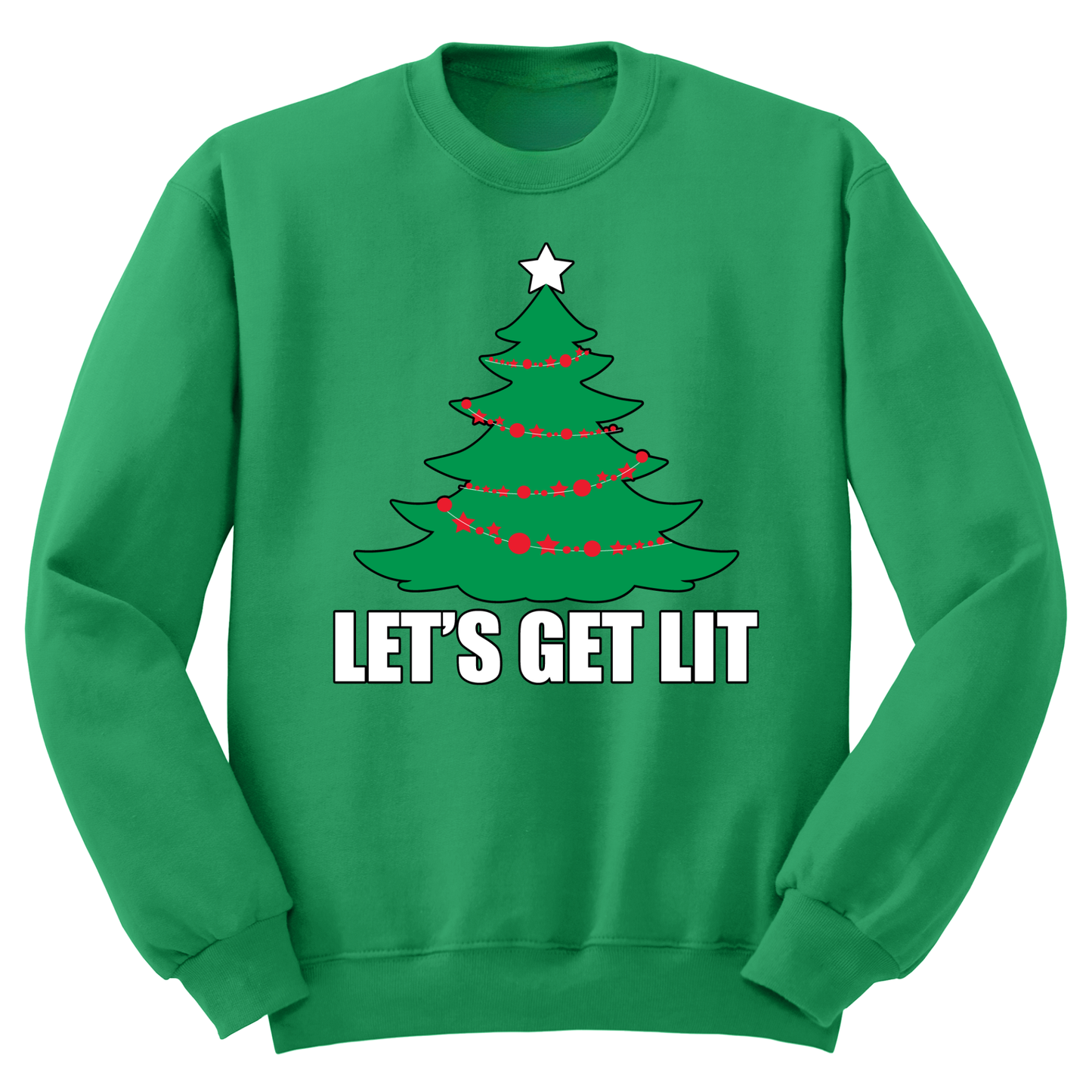 Ugly Christmas Sweater Lets Get Lit