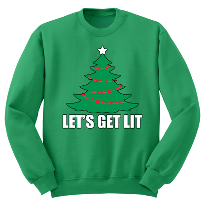 Ugly Christmas Sweater Lets Get Lit