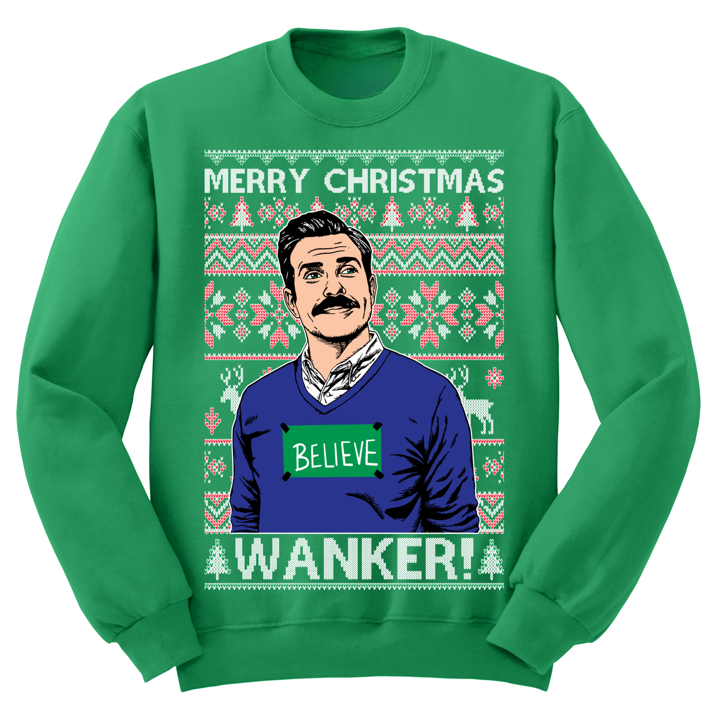 Ugly Christmas Sweater Merry Christmas Wanker