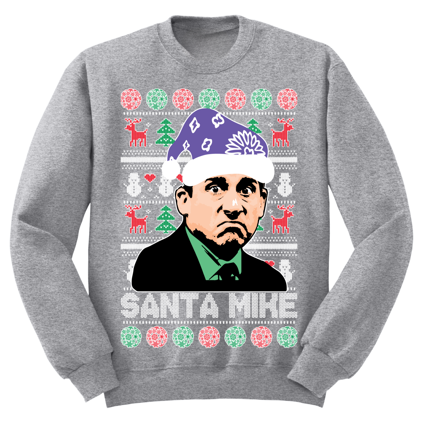 Ugly Christmas Sweater Santa Mike The Office
