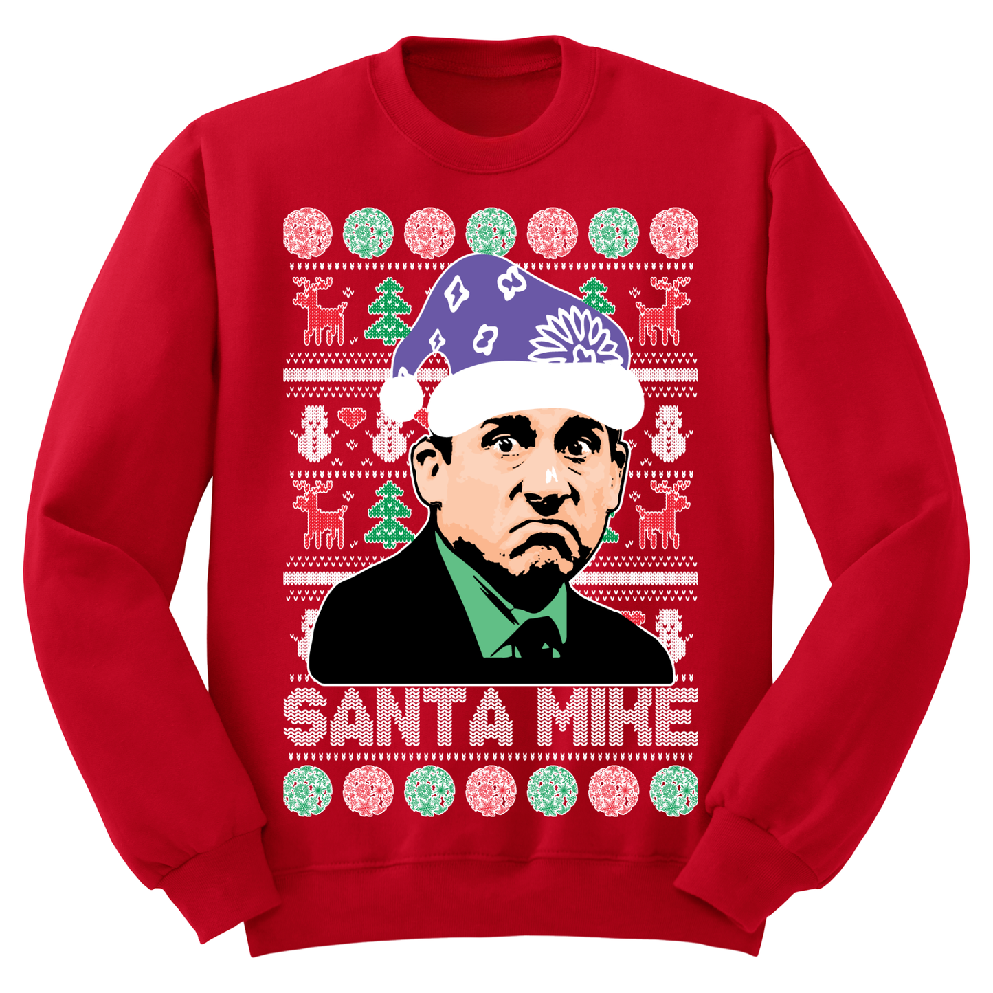 Ugly Christmas Sweater Santa Mike The Office