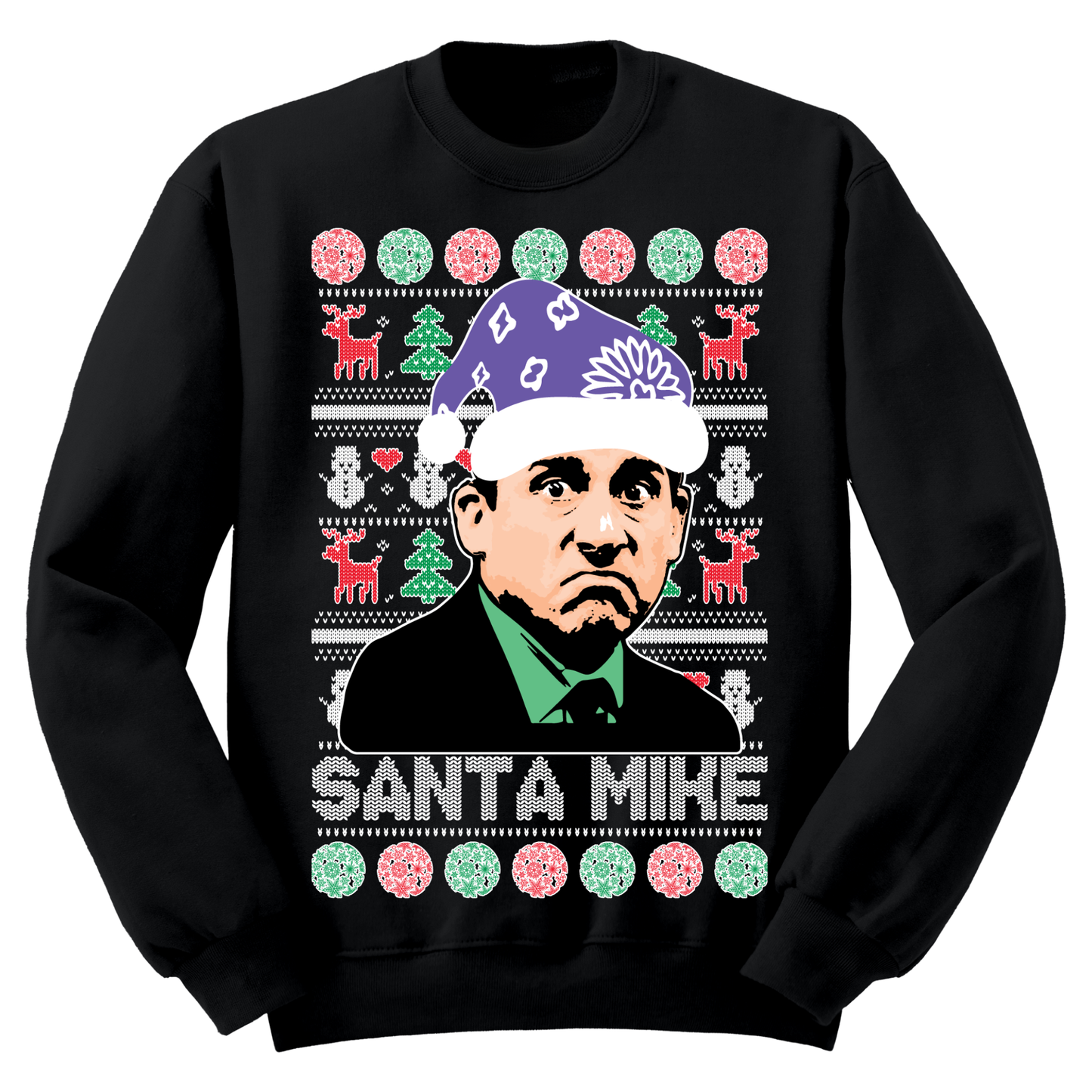 Ugly Christmas Sweater Santa Mike The Office