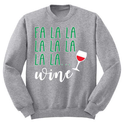 Ugly Christmas Sweater Fa La La Wine