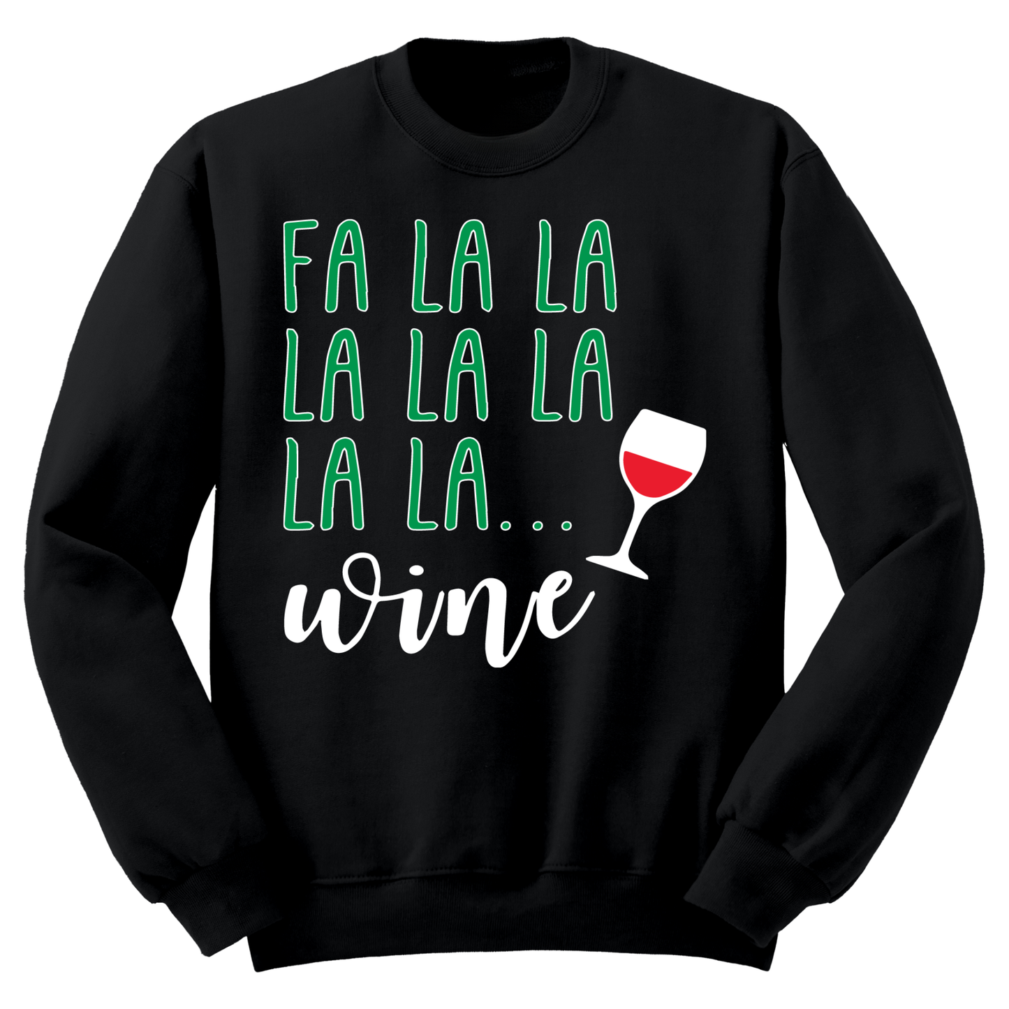 Ugly Christmas Sweater Fa La La Wine
