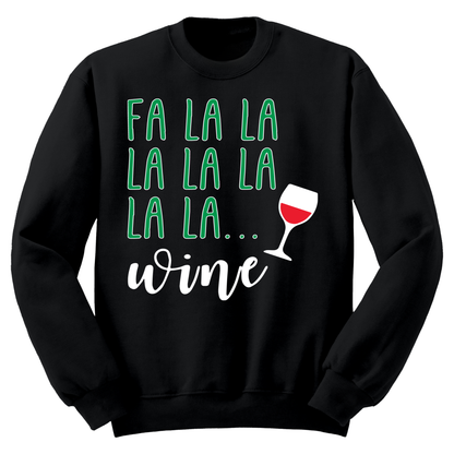 Ugly Christmas Sweater Fa La La Wine
