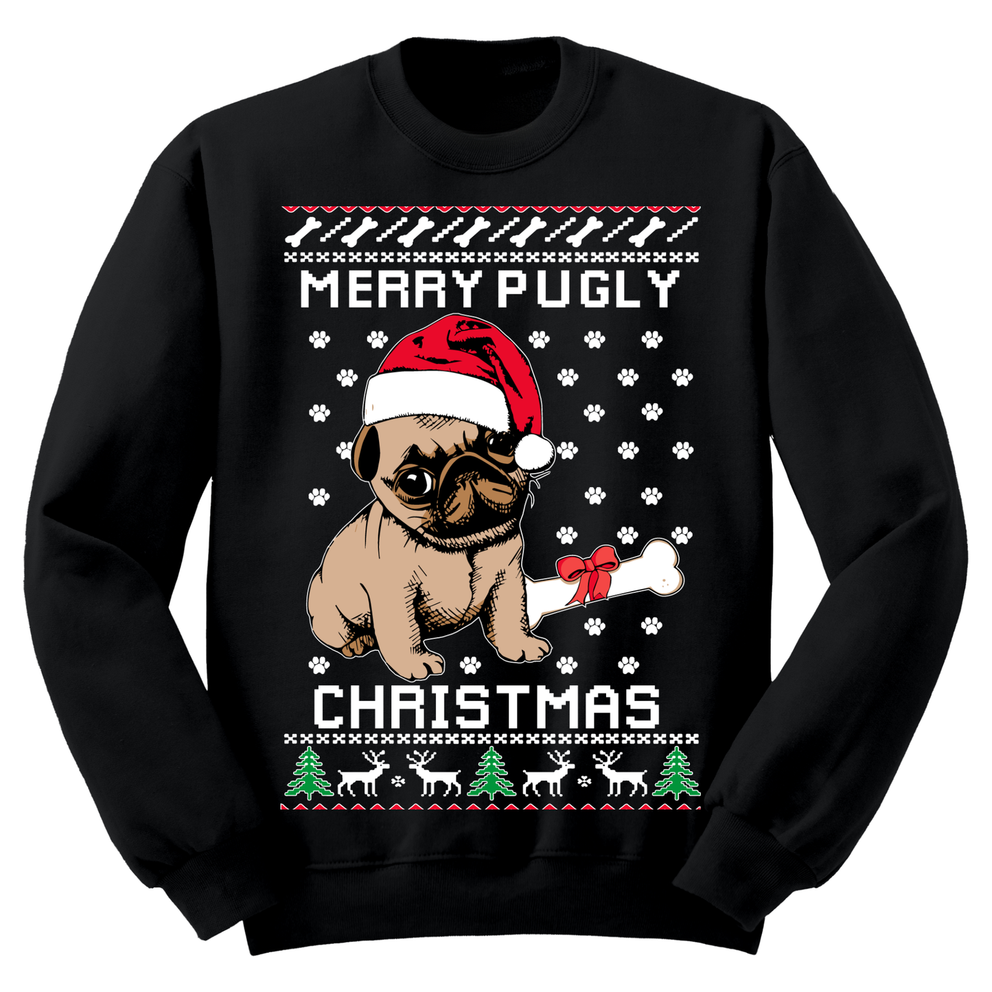 Ugly Christmas Sweater Merry Pugly Christmas