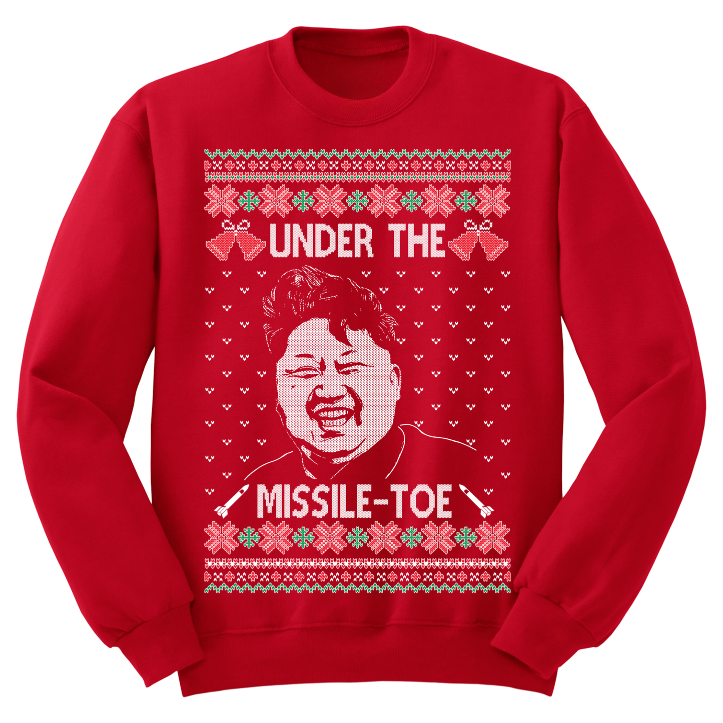 Ugly Christmas Sweater Missle Toe Kim Jong Un