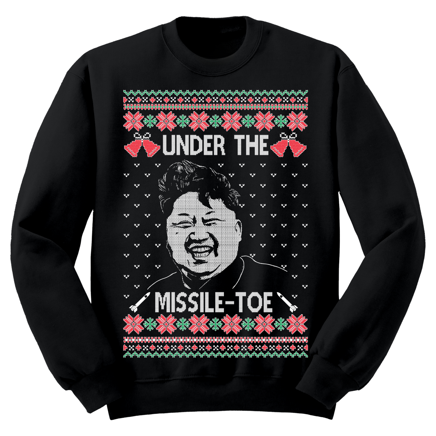 Ugly Christmas Sweater Missle Toe Kim Jong Un
