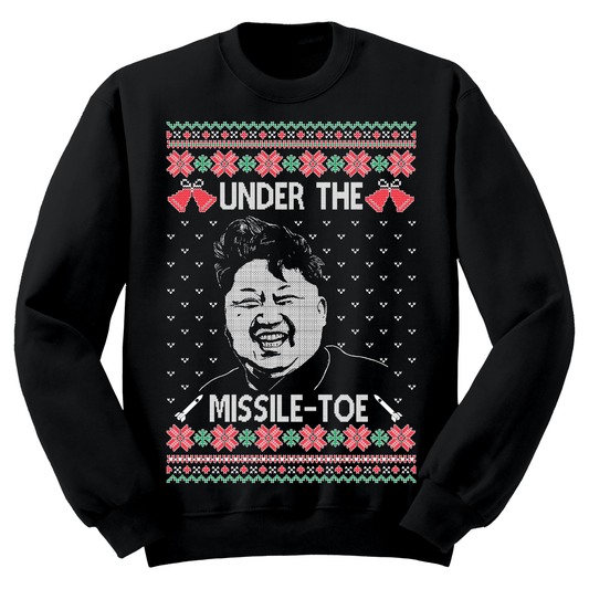 Ugly Christmas Sweater Missle Toe Kim Jong Un