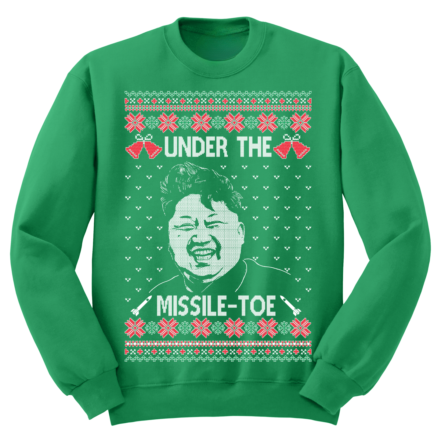 Ugly Christmas Sweater Missle Toe Kim Jong Un