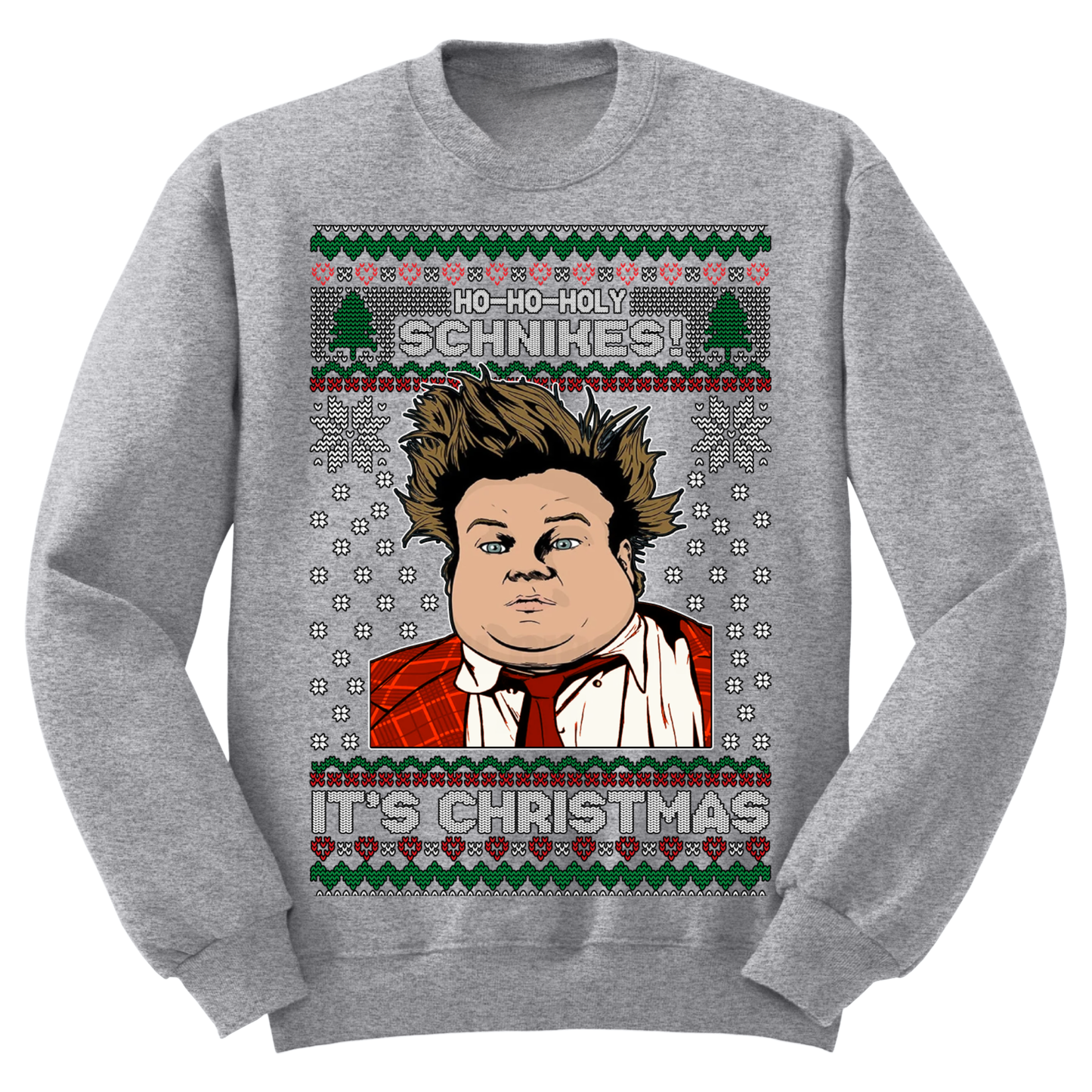 Ugly Christmas Sweater Holy Schnikes Tommy Boy