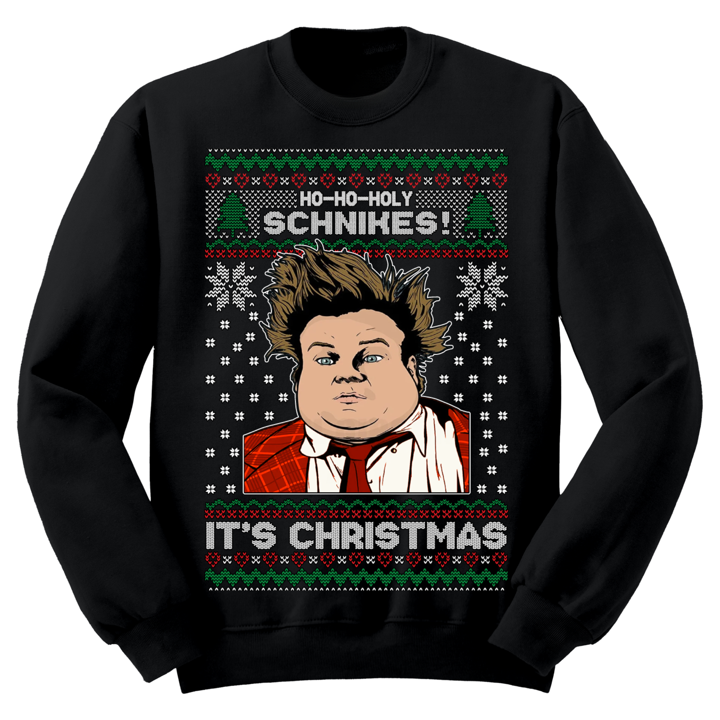 Ugly Christmas Sweater Holy Schnikes Tommy Boy
