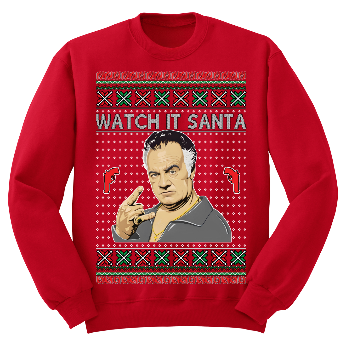 Ugly Christmas Sweater Watch It Santa