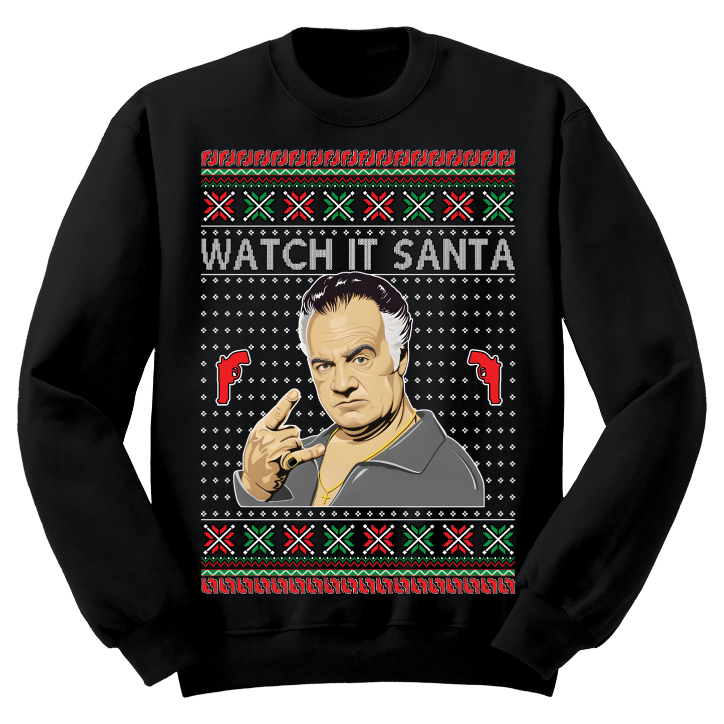 Ugly Christmas Sweater Watch It Santa