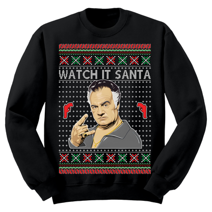 Ugly Christmas Sweater Watch It Santa
