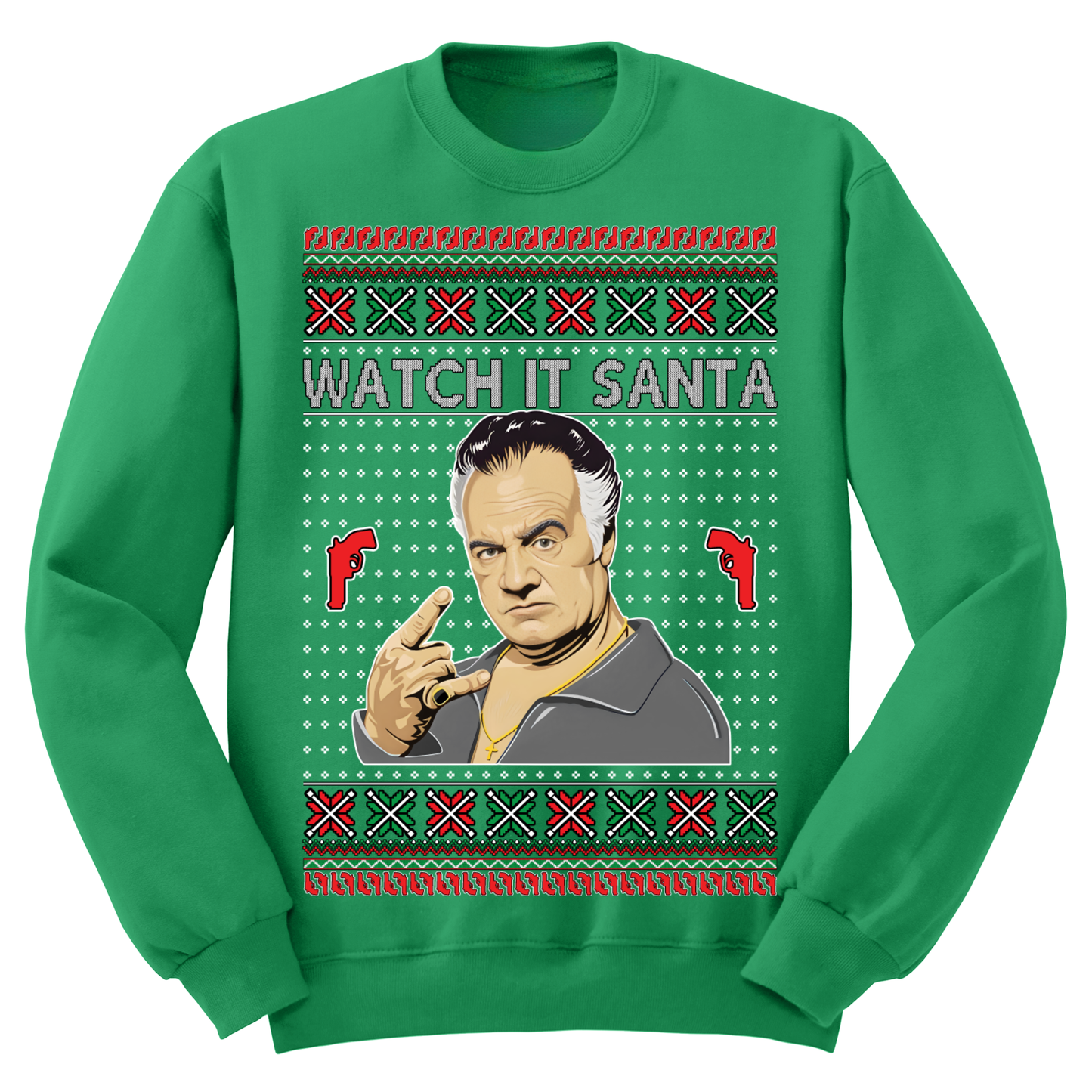 Ugly Christmas Sweater Watch It Santa