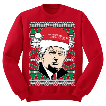 Ugly Christmas Sweater Trump Maga Christmas Great Again