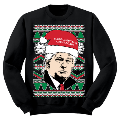 Ugly Christmas Sweater Trump Maga Christmas Great Again