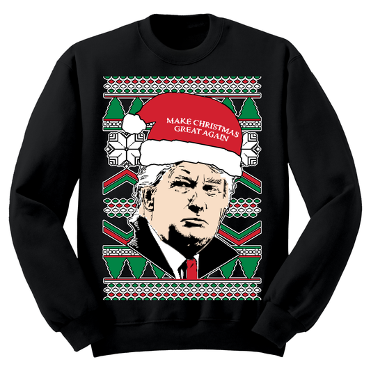 Ugly Christmas Sweater Trump Maga Christmas Great Again